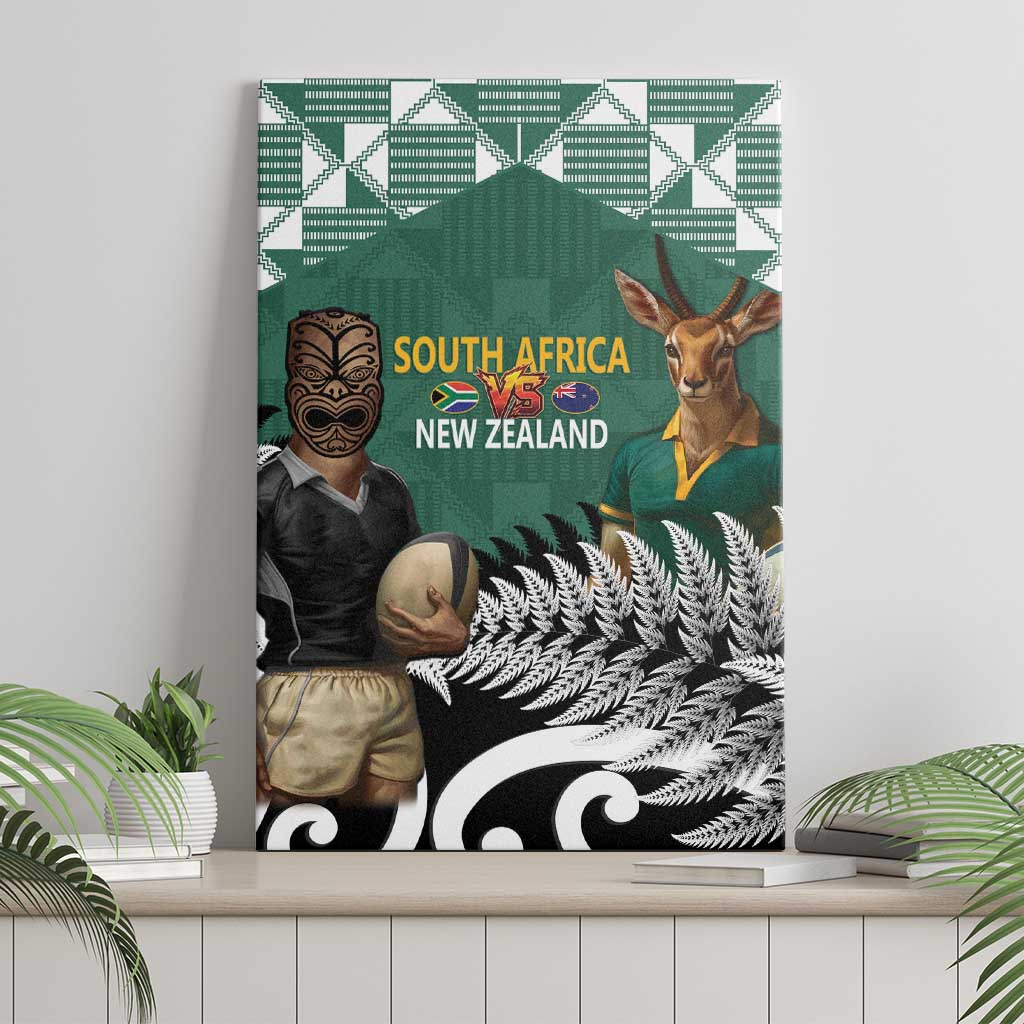 New Zealand South Africa Rugby Canvas Wall Art Springboks Kente All Black Maori Together LT14 - Polynesian Pride