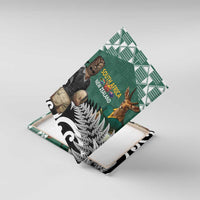 New Zealand South Africa Rugby Canvas Wall Art Springboks Kente All Black Maori Together LT14 With Frame Green - Polynesian Pride