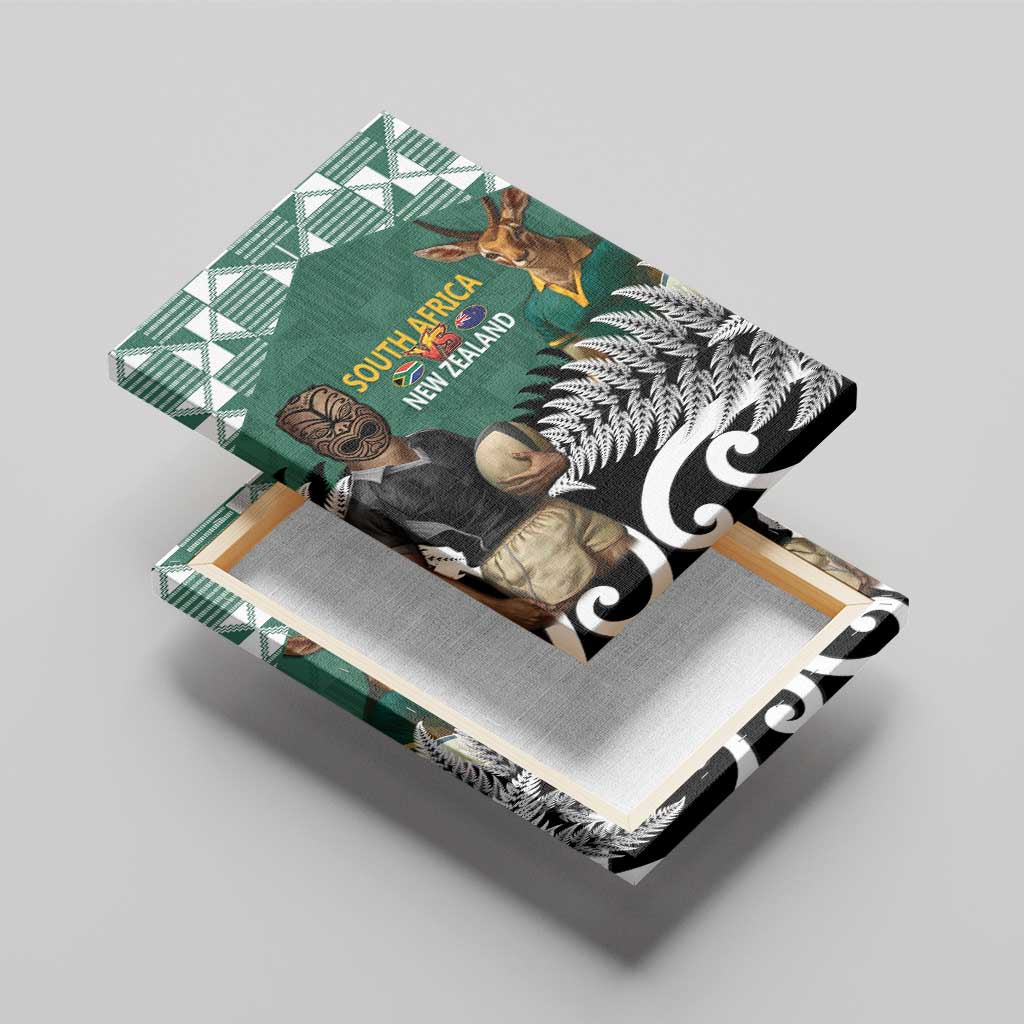 New Zealand South Africa Rugby Canvas Wall Art Springboks Kente All Black Maori Together LT14 - Polynesian Pride