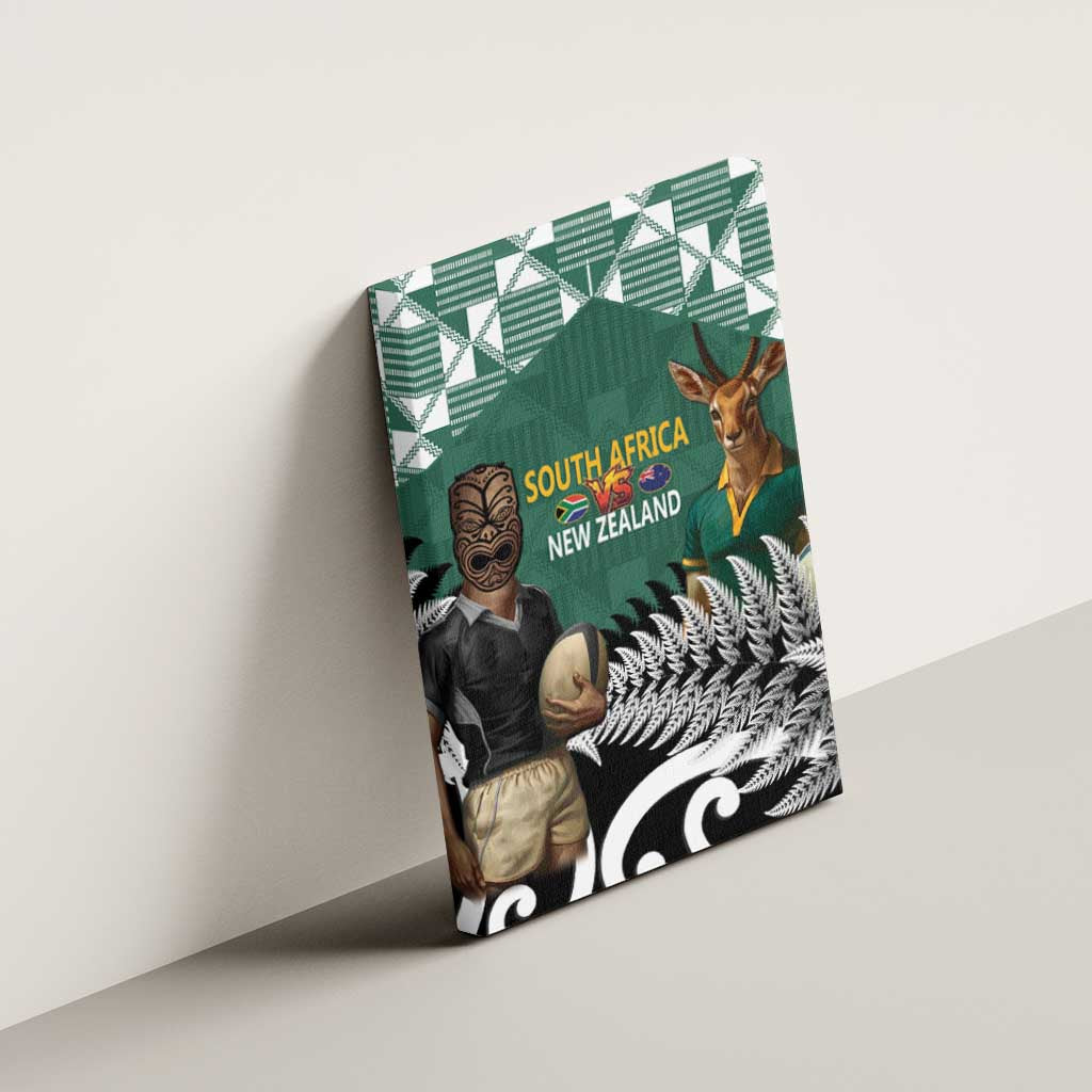 New Zealand South Africa Rugby Canvas Wall Art Springboks Kente All Black Maori Together LT14 - Polynesian Pride