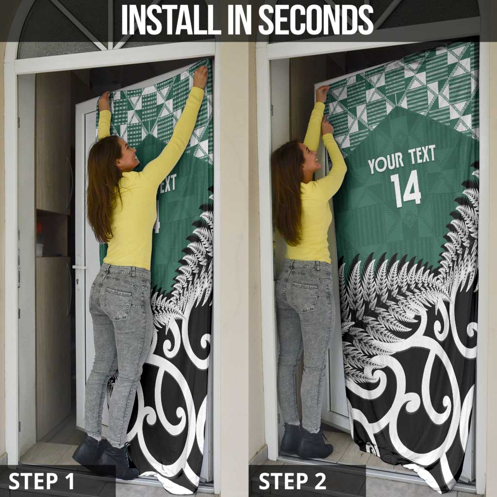 New Zealand South Africa Rugby Door Cover Springboks Kente All Black Maori Together LT14 - Polynesian Pride