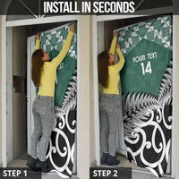New Zealand South Africa Rugby Door Cover Springboks Kente All Black Maori Together LT14 - Polynesian Pride