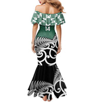 New Zealand South Africa Rugby Custom Family Matching Mermaid Dress and Hawaiian Shirt Springboks Kente All Black Maori Together LT14 - Polynesian Pride