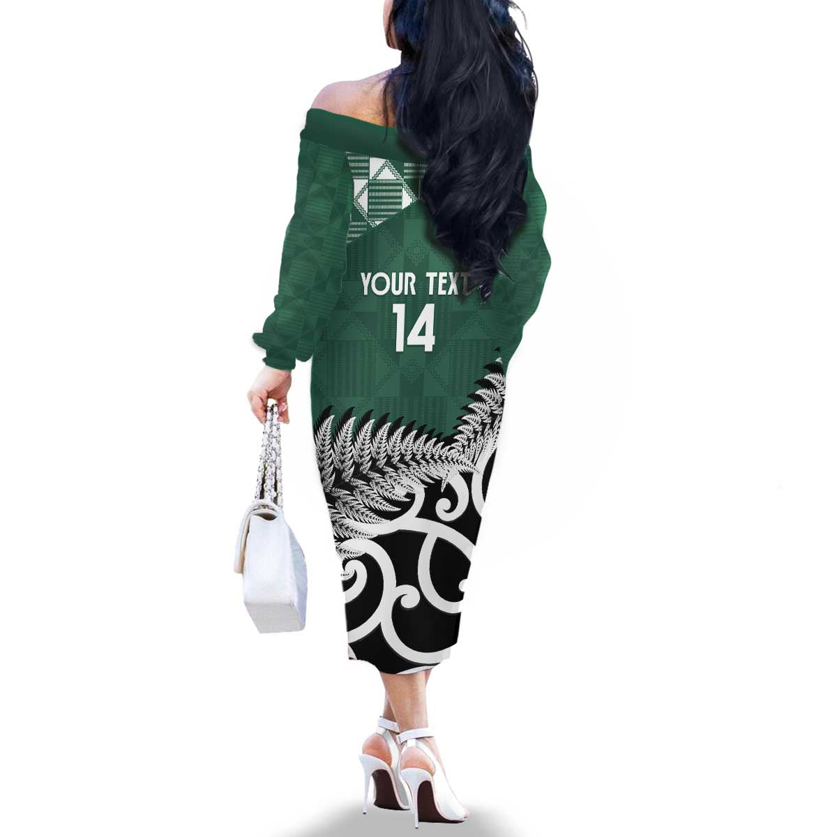 New Zealand South Africa Rugby Custom Family Matching Off The Shoulder Long Sleeve Dress and Hawaiian Shirt Springboks Kente All Black Maori Together LT14 - Polynesian Pride