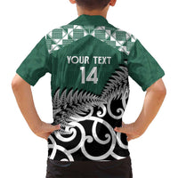 New Zealand South Africa Rugby Custom Family Matching Off Shoulder Maxi Dress and Hawaiian Shirt Springboks Kente All Black Maori Together LT14 - Polynesian Pride