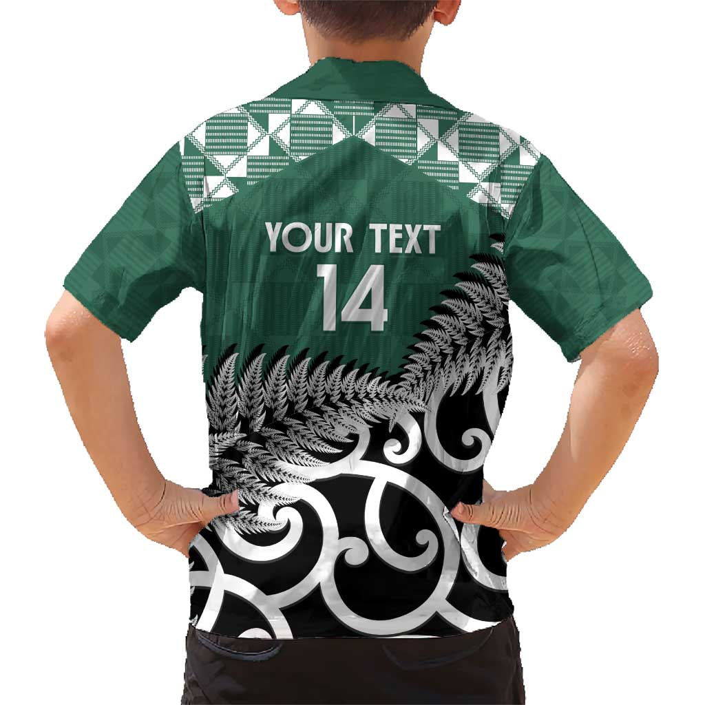 New Zealand South Africa Rugby Custom Family Matching Short Sleeve Bodycon Dress and Hawaiian Shirt Springboks Kente All Black Maori Together LT14 - Polynesian Pride