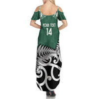 New Zealand South Africa Rugby Custom Family Matching Summer Maxi Dress and Hawaiian Shirt Springboks Kente All Black Maori Together LT14 - Polynesian Pride