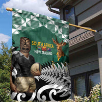 New Zealand South Africa Rugby Garden Flag Springboks Kente All Black Maori Together LT14 - Polynesian Pride