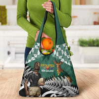New Zealand South Africa Rugby Grocery Bag Springboks Kente All Black Maori Together LT14 - Polynesian Pride