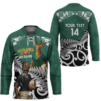 New Zealand South Africa Rugby Custom Hockey Jersey Springboks Kente All Black Maori Together LT14 - Polynesian Pride