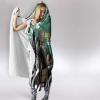 New Zealand South Africa Rugby Hooded Blanket Springboks Kente All Black Maori Together LT14 - Polynesian Pride