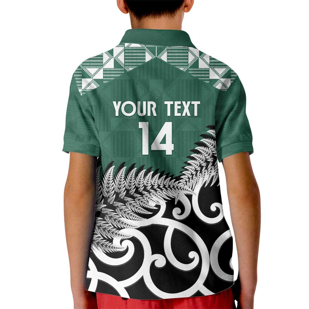 New Zealand South Africa Rugby Custom Kid Polo Shirt Springboks Kente All Black Maori Together LT14 - Polynesian Pride