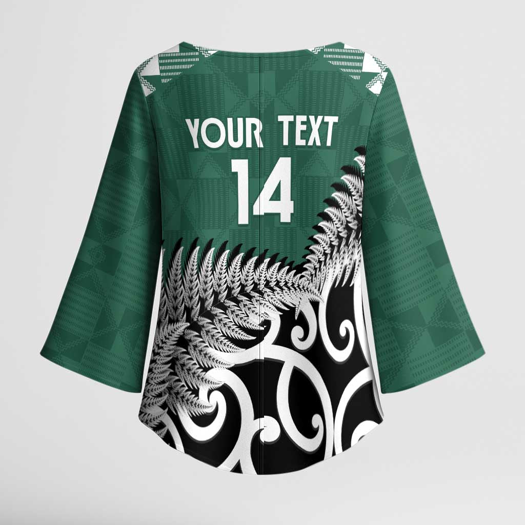 New Zealand South Africa Rugby Custom Kimono Sleeve Blouse Springboks Kente All Black Maori Together LT14 - Polynesian Pride