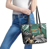 New Zealand South Africa Rugby Leather Tote Bag Springboks Kente All Black Maori Together LT14 - Polynesian Pride