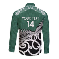 New Zealand South Africa Rugby Custom Long Sleeve Button Shirt Springboks Kente All Black Maori Together - Polynesian Pride