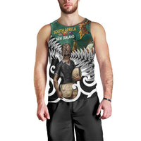 New Zealand South Africa Rugby Custom Men Tank Top Springboks Kente All Black Maori Together LT14 - Polynesian Pride