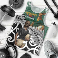 New Zealand South Africa Rugby Custom Men Tank Top Springboks Kente All Black Maori Together LT14 - Polynesian Pride