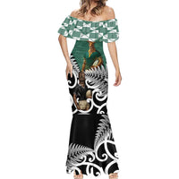 New Zealand South Africa Rugby Custom Mermaid Dress Springboks Kente All Black Maori Together LT14 - Polynesian Pride