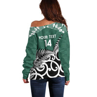 New Zealand South Africa Rugby Custom Off Shoulder Sweater Springboks Kente All Black Maori Together LT14 - Polynesian Pride
