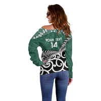 New Zealand South Africa Rugby Custom Off Shoulder Sweater Springboks Kente All Black Maori Together LT14 - Polynesian Pride