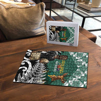 New Zealand South Africa Rugby Puzzle Springboks Kente All Black Maori Together LT14 - Polynesian Pride