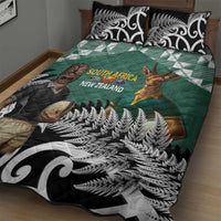 New Zealand South Africa Rugby Quilt Bed Set Springboks Kente All Black Maori Together LT14 - Polynesian Pride