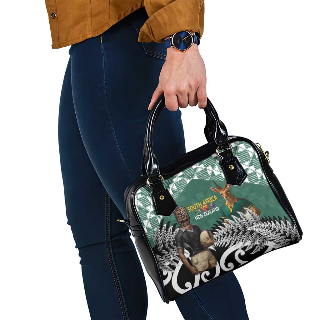 New Zealand South Africa Rugby Shoulder Handbag Springboks Kente All Black Maori Together LT14 - Polynesian Pride