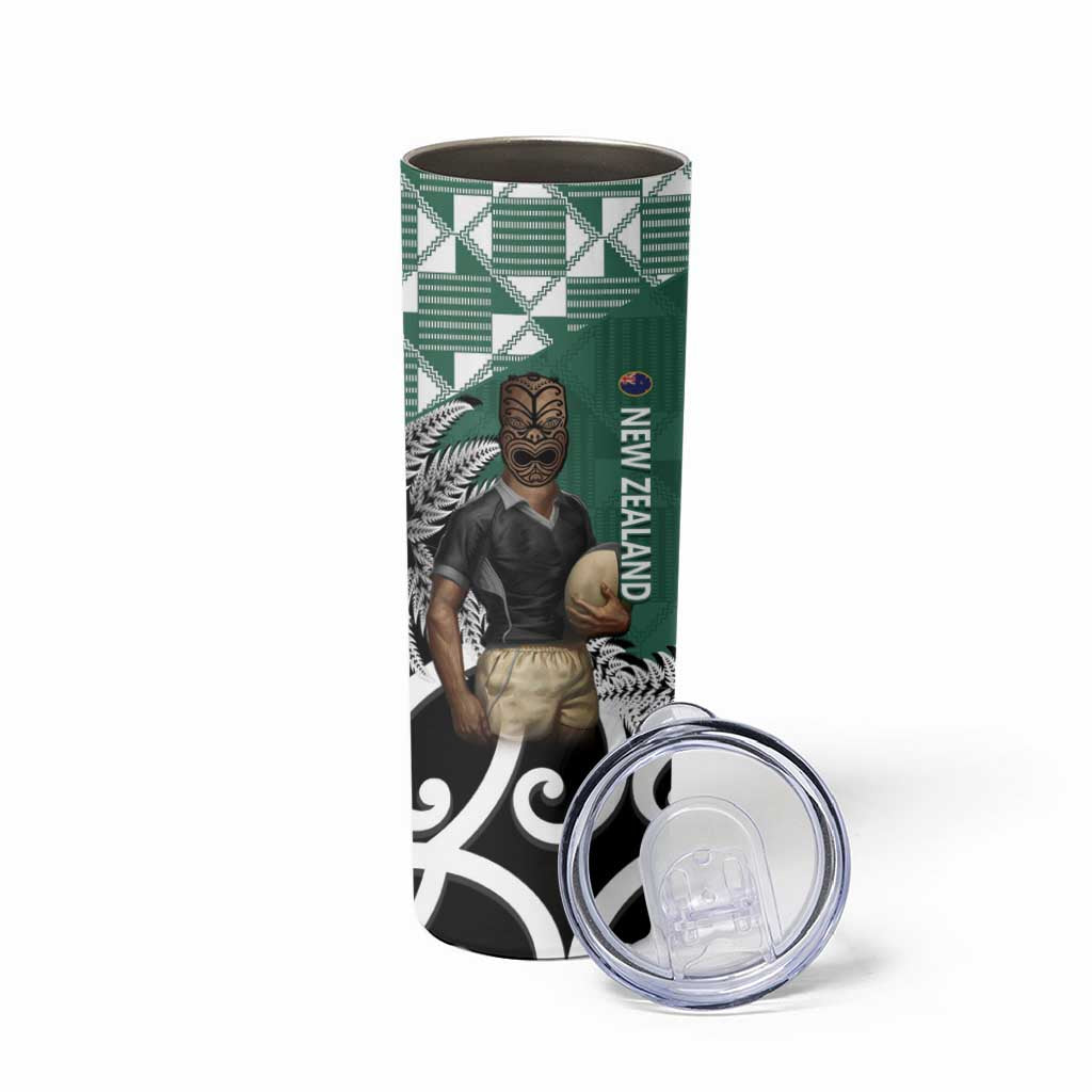 New Zealand South Africa Rugby Skinny Tumbler Springboks Kente All Black Maori Together LT14 - Polynesian Pride