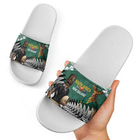 New Zealand South Africa Rugby Slide Sandals Springboks Kente All Black Maori Together LT14 - Polynesian Pride