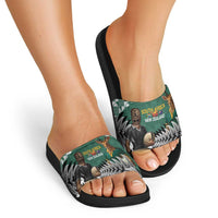 New Zealand South Africa Rugby Slide Sandals Springboks Kente All Black Maori Together LT14 - Polynesian Pride