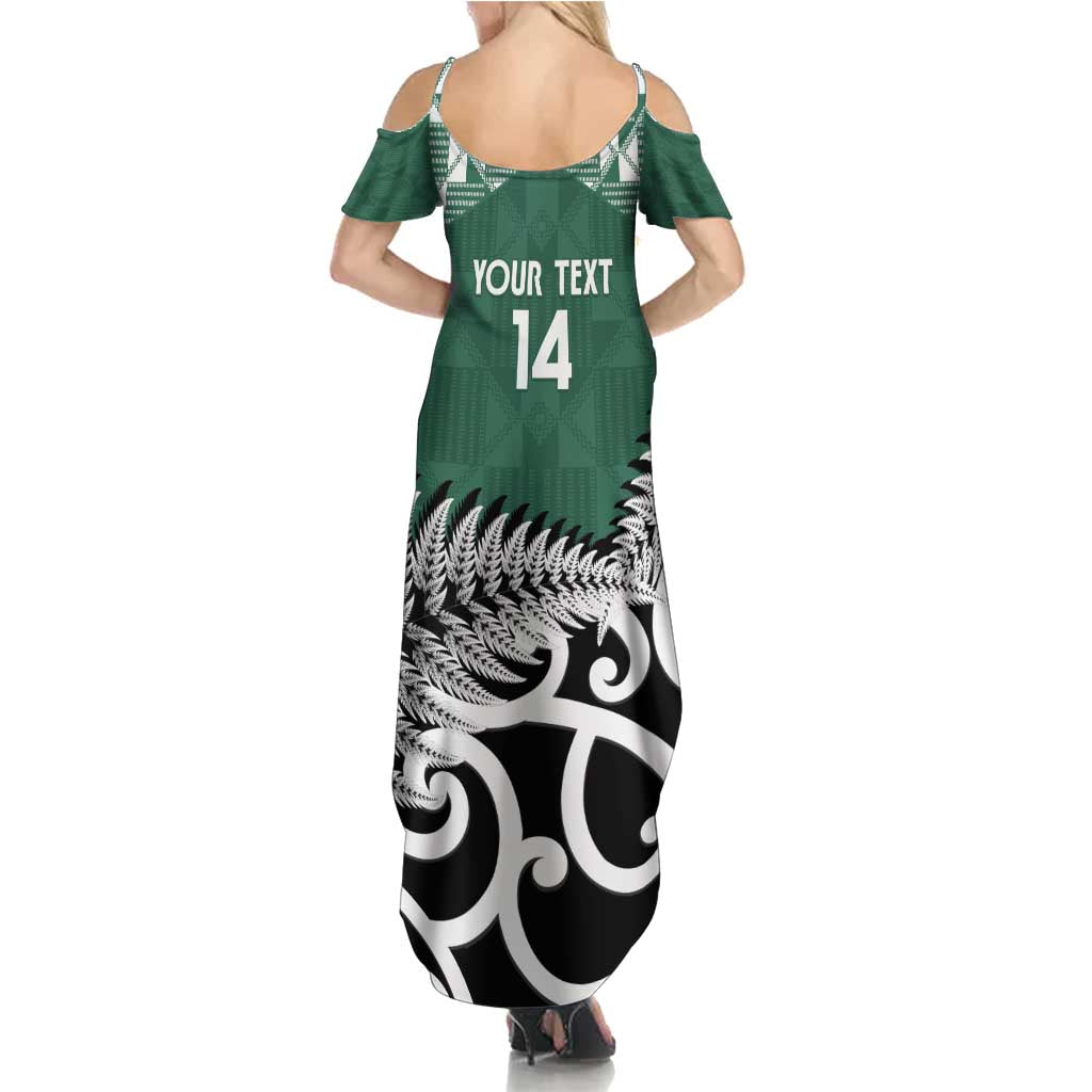 New Zealand South Africa Rugby Custom Summer Maxi Dress Springboks Kente All Black Maori Together LT14 - Polynesian Pride