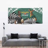 New Zealand South Africa Rugby Tapestry Springboks Kente All Black Maori Together LT14 - Polynesian Pride