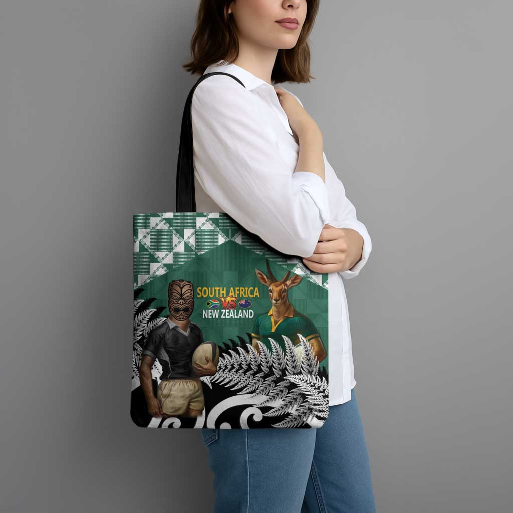 New Zealand South Africa Rugby Tote Bag Springboks Kente All Black Maori Together LT14 - Polynesian Pride
