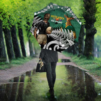 New Zealand South Africa Rugby Umbrella Springboks Kente All Black Maori Together LT14 - Polynesian Pride