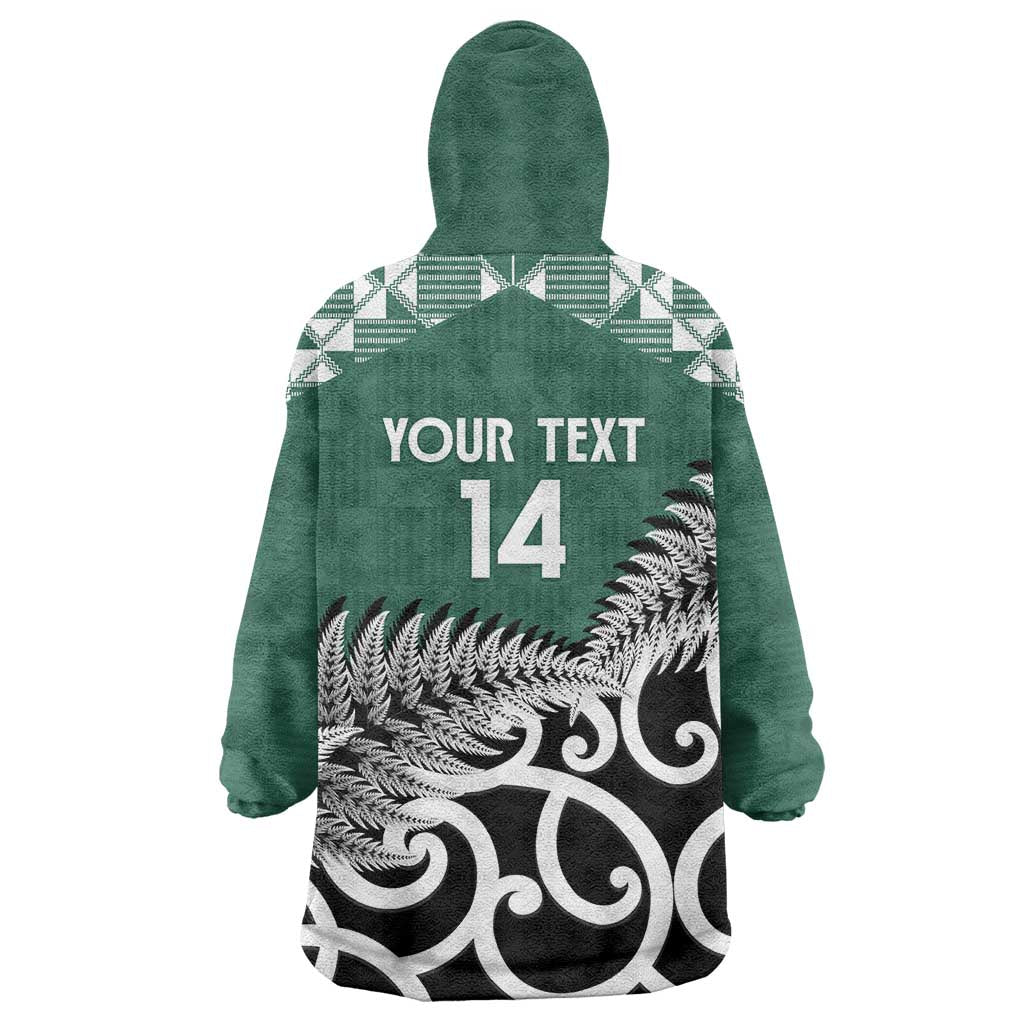 New Zealand South Africa Rugby Custom Wearable Blanket Hoodie Springboks Kente All Black Maori Together LT14 - Polynesian Pride