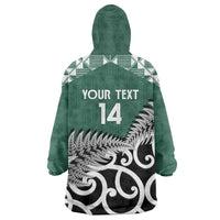 New Zealand South Africa Rugby Custom Wearable Blanket Hoodie Springboks Kente All Black Maori Together LT14 - Polynesian Pride