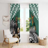 New Zealand South Africa Rugby Window Curtain Springboks Kente All Black Maori Together LT14 - Polynesian Pride