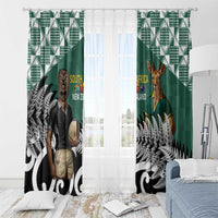 New Zealand South Africa Rugby Window Curtain Springboks Kente All Black Maori Together LT14 - Polynesian Pride