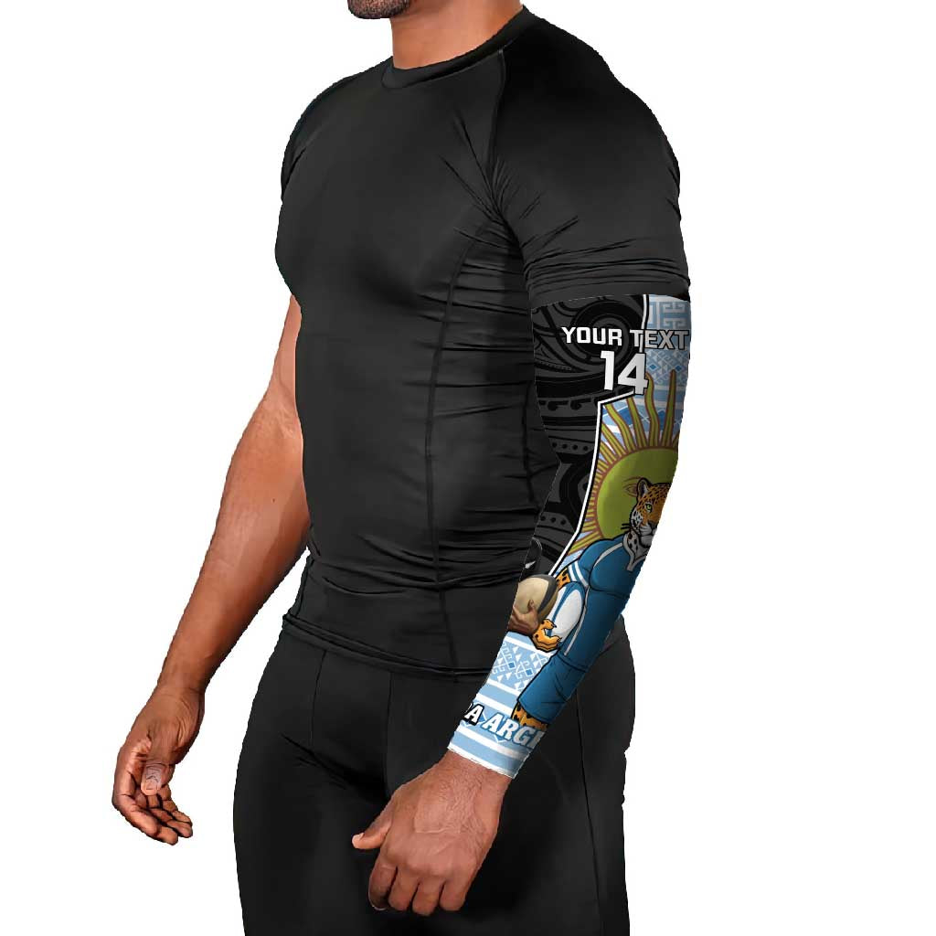 New Zealand Argentina Rugby Arm Sleeves 2025 Los Pumas All Black Together LT14 - Polynesian Pride