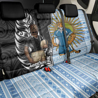 New Zealand Argentina Rugby Back Car Seat Cover 2025 Los Pumas All Black Together LT14 - Polynesian Pride