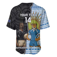 New Zealand Argentina Rugby Custom Baseball Jersey 2025 Los Pumas All Black Together LT14 - Polynesian Pride