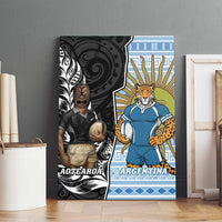 New Zealand Argentina Rugby Canvas Wall Art 2025 Los Pumas All Black Together LT14 - Polynesian Pride