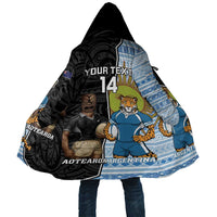 New Zealand Argentina Rugby Custom Cloak 2025 Los Pumas All Black Together LT14 Unisex Black - Polynesian Pride