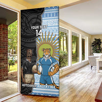 New Zealand Argentina Rugby Door Cover 2025 Los Pumas All Black Together LT14 - Polynesian Pride