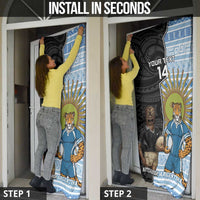 New Zealand Argentina Rugby Door Cover 2025 Los Pumas All Black Together LT14 - Polynesian Pride