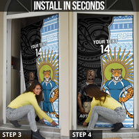 New Zealand Argentina Rugby Door Cover 2025 Los Pumas All Black Together LT14 - Polynesian Pride