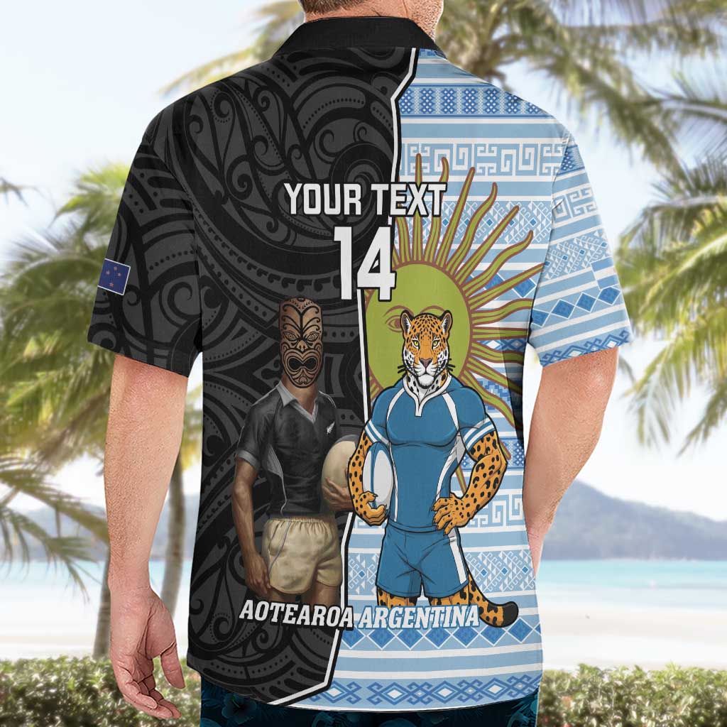 New Zealand Argentina Rugby Custom Hawaiian Shirt 2025 Los Pumas All Black Together LT14 - Polynesian Pride