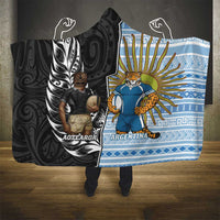 New Zealand Argentina Rugby Hooded Blanket 2025 Los Pumas All Black Together LT14 - Polynesian Pride