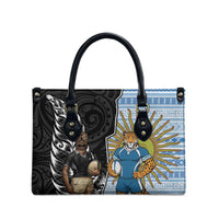 New Zealand Argentina Rugby Leather Bag 2025 Los Pumas All Black Together LT14 - Polynesian Pride