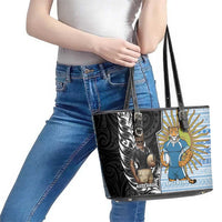 New Zealand Argentina Rugby Leather Tote Bag 2025 Los Pumas All Black Together LT14 - Polynesian Pride